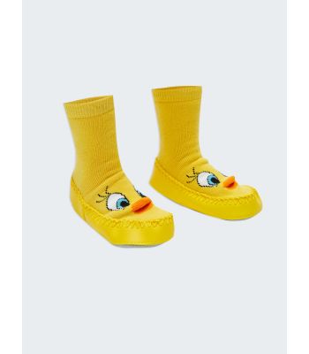 Tweety Printed Baby Girl Home Socks