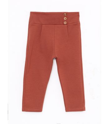 Elastic Waist Basic Baby Girl Sweatpants