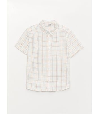 Plaid Short Sleeve Boy Shirt