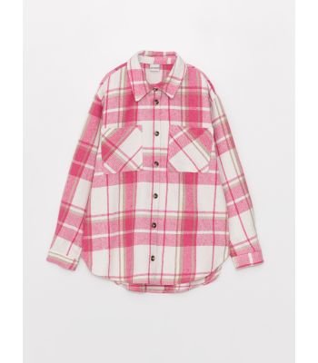 Plaid Long Sleeve Girl Shirt Jacket