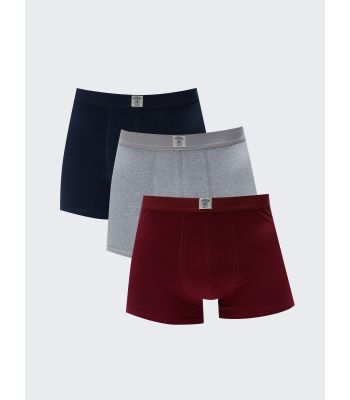 Standard Fit Elastic Fabric Men's Boxer 3-Pack