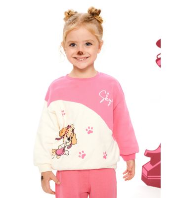 Crew Neck Long Sleeve Paw Patrol Printed Baby Girl Sweatshirt