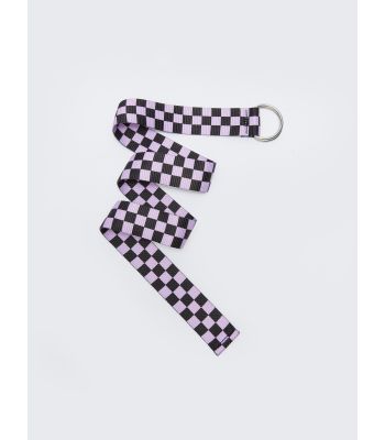 Checker Printed Women's Belt