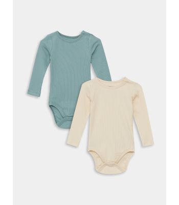 Crew Neck Baby Boy Snap Snap Body 2 Pack