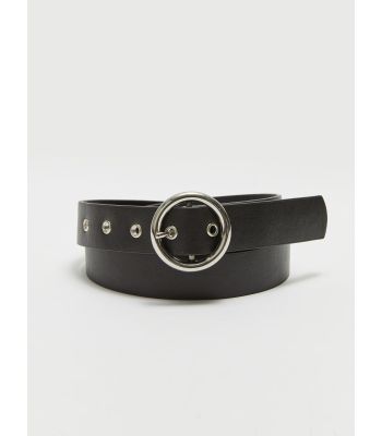 Leather Look Woman Belt