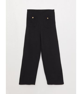 Basic Wide Leg Girls' Trousers