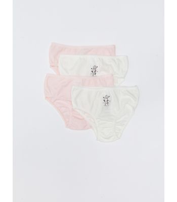 Printed Cotton Baby Girl Panties 4 Pcs