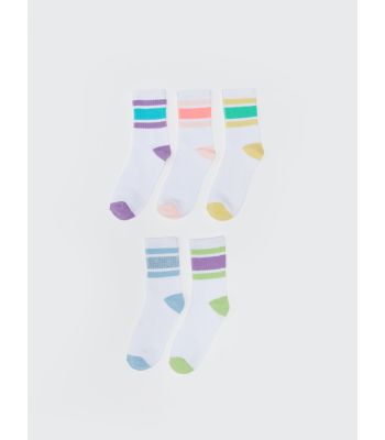 Color Block Girls' Socks 5 Pack