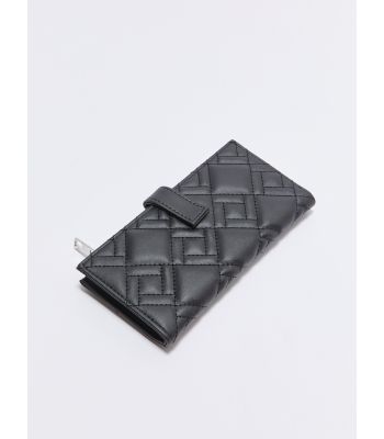 Leather Look Quilted Women Wallet