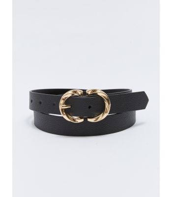 Leather Look Woman Belt