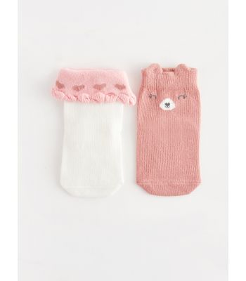 Printed Baby Girl Socks 2 Pieces