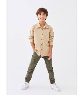 Elastic Waist Boy Cargo Trousers