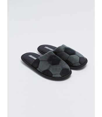 Patterned Closed Front Boy House Slippers