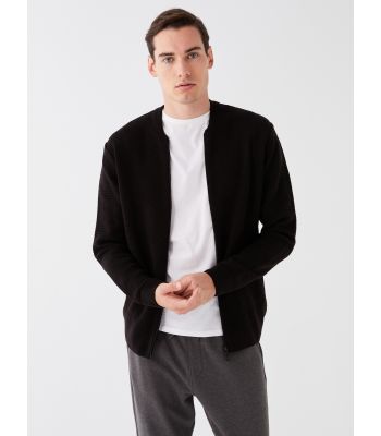 Standard Fit College Neck Men's Tricot Cardigan