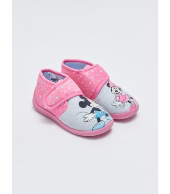 Minnie Mouse Licensed Velcro Slippers for Girls