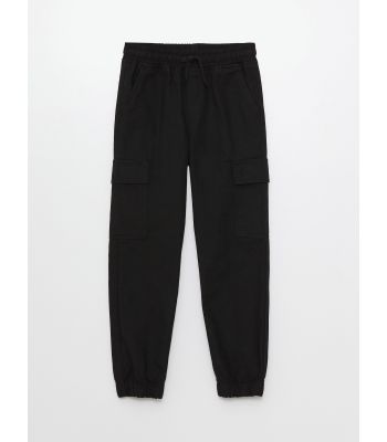 Elastic Waist Boy Cargo Trousers