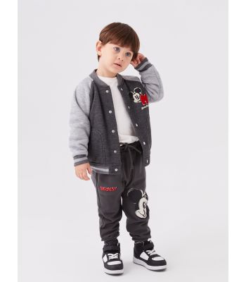 Mickey Mouse Printed Baby Boy Tracksuit Bottom With Elastic Waist