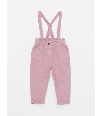 Elastic Waist Baby Girl Velvet Trousers