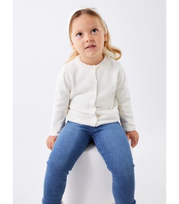 Crew Neck Baby Girl Knitwear Cardigan