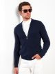 Standard Fit College Neck Men's Tricot Cardigan