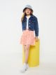 Elastic Waist Patterned Girl Skirt