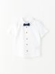 Short Sleeve Basic Poplin Baby Boy Shirt and Bow Tie 2-Pack