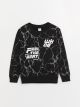 Crew Neck Printed Long Sleeve Boy Sweatshirt