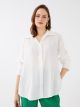 Plain Long Sleeve Oversize Women's Shirt