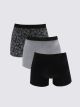 Standard Fit Elastic Fabric Men's Boxer 3-Pack