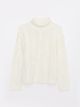 Turtleneck Knit Patterned Long Sleeve Girls' Knitwear Sweater