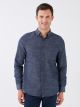 Regular Fit Long Sleeve Dobby Weave Men's Shirt