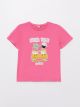 Crew Neck Printed Short Sleeve Girl T-shirt