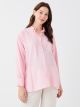 Shirt Collar Straight Long Sleeve Poplin Maternity Tunic