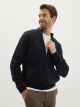 Standard Fit Turtle Neck Long Sleeve Men's Tricot Cardigan