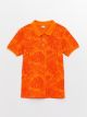 Polo Neck Patterned Short Sleeve Boy T-Shirt