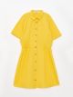 Shirt Neck Basic Short Sleeve Girl Dress