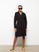 Shirt Neck Regular Long Sleeve Poplin Maternity Dress