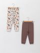 Elastic Waist Cotton Baby Boy Pajama Bottom 2 Pieces