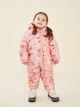 Hooded Long Sleeve Printed Baby Girl Astronaut Coat