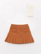 Basic Elastic Waist Baby Girl Skirt and Pantyhose 2-Pack Set