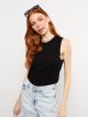 Crew Neck Regular Sleeveless Women's Tricot Sweater