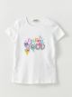 Crew Neck Printed Short Sleeve Cotton Girl T-shirt