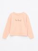 Crew Neck Embroidered Long Sleeve Girl Sweatshirt