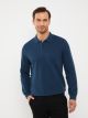 Polo Neck Long Sleeve Men's Sweatshirt