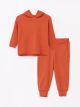 Hooded Long Sleeve Basic Baby Boy Sweatshirt and Trousers 2-Pack Set