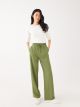 Women's Elastic Waist Relaxed Fit Regular Trousers