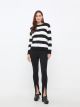 Crew Neck Long Sleeve Women's Tricot Sweater