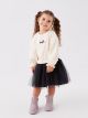 Crew Neck Embroidered Baby Girl Dress