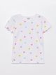 Crew Neck Patterned Short Sleeve Girl T-Shirt