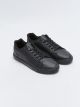 Faux Leather Lace-up Men's Sports Shoes